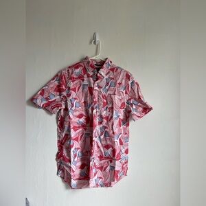 SMALL VINEYARD VINES FLOWER LEAVES SHORT SLEEVE SLIM MURRAY SHIRT saltwater mens